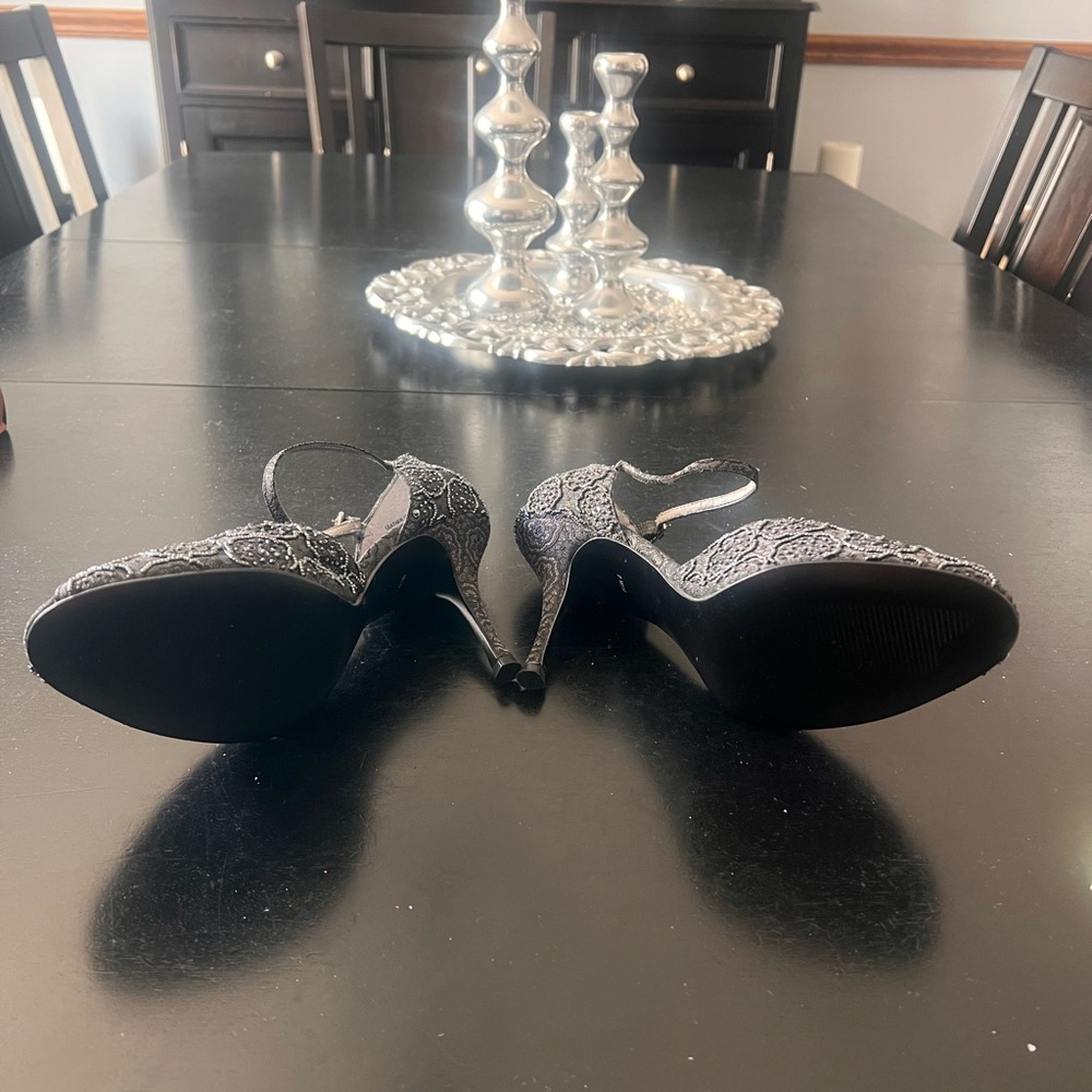 Valerie Stevens Sparkling Black Heels - Picture 5 of 7